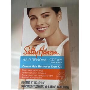 SALLY HANSEN HAIR REMOVAL CREAM FOR FACE DUE KIT 0.5FL0Z